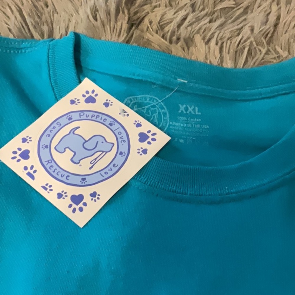 Puppy Love short sleeve T-shirt with dog - Picture 3 of 3